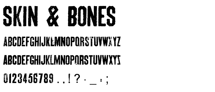 Skin & Bones font